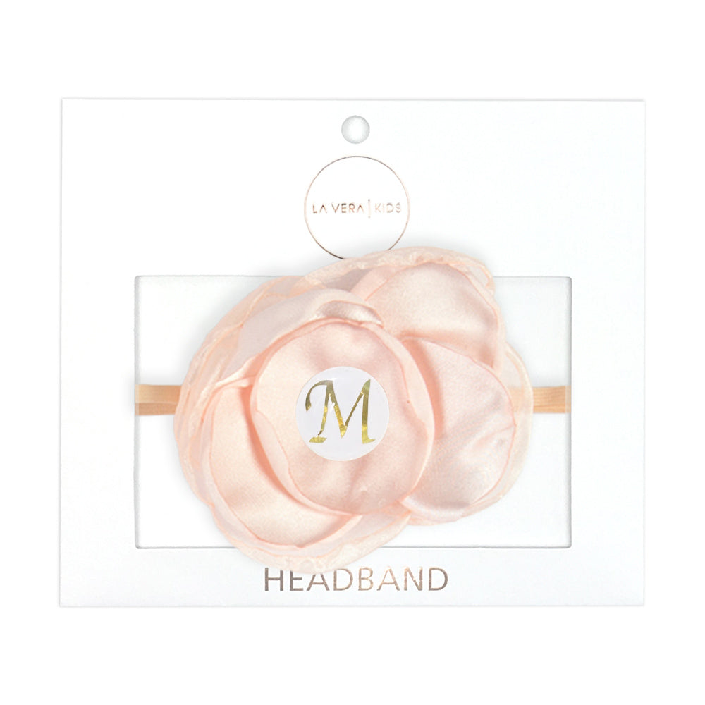 SOLD OUT - Personalised Girls Headband (Initial) - Apricot