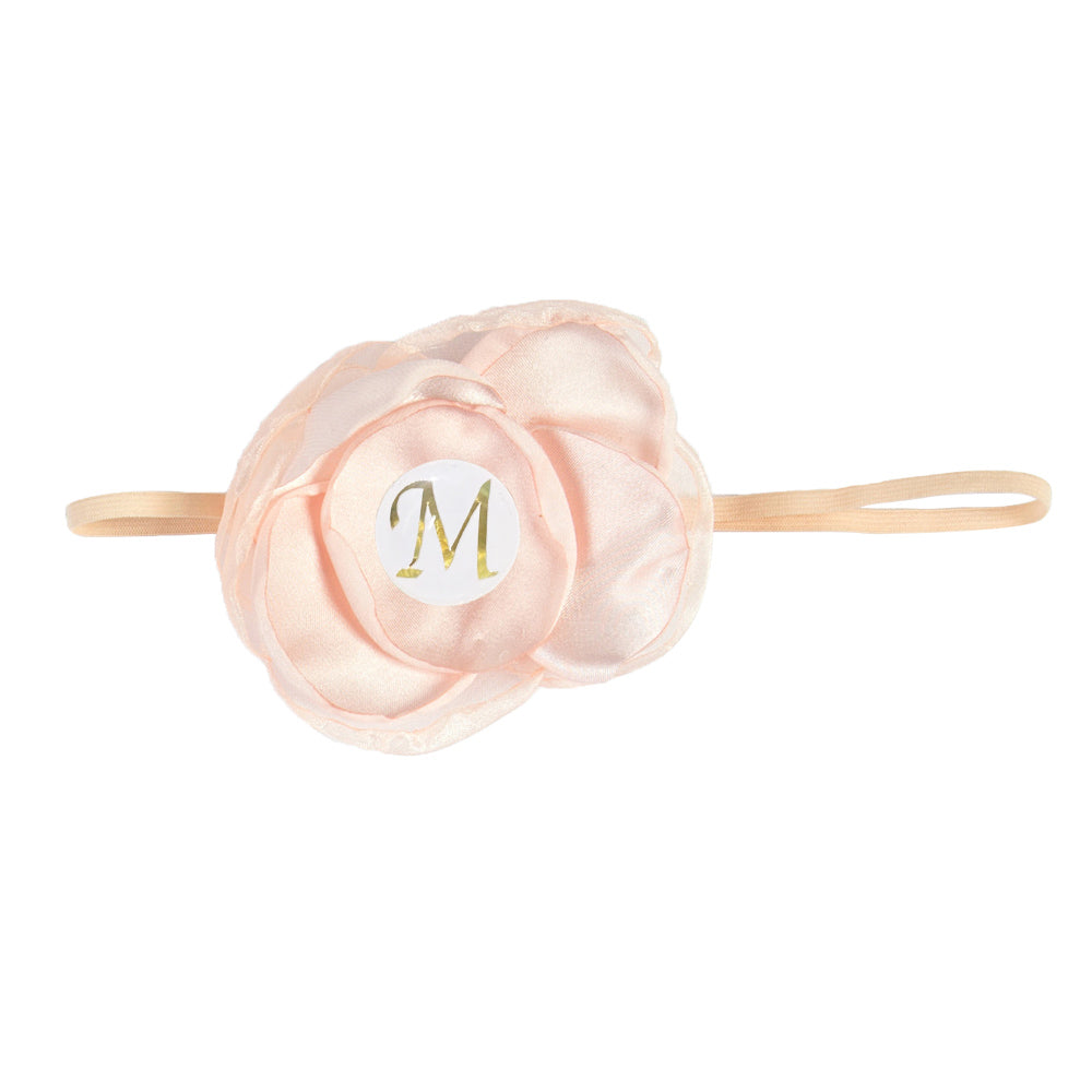 SOLD OUT - Personalised Girls Headband (Initial) - Apricot