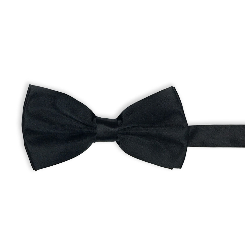 Boys' black satin bow tie