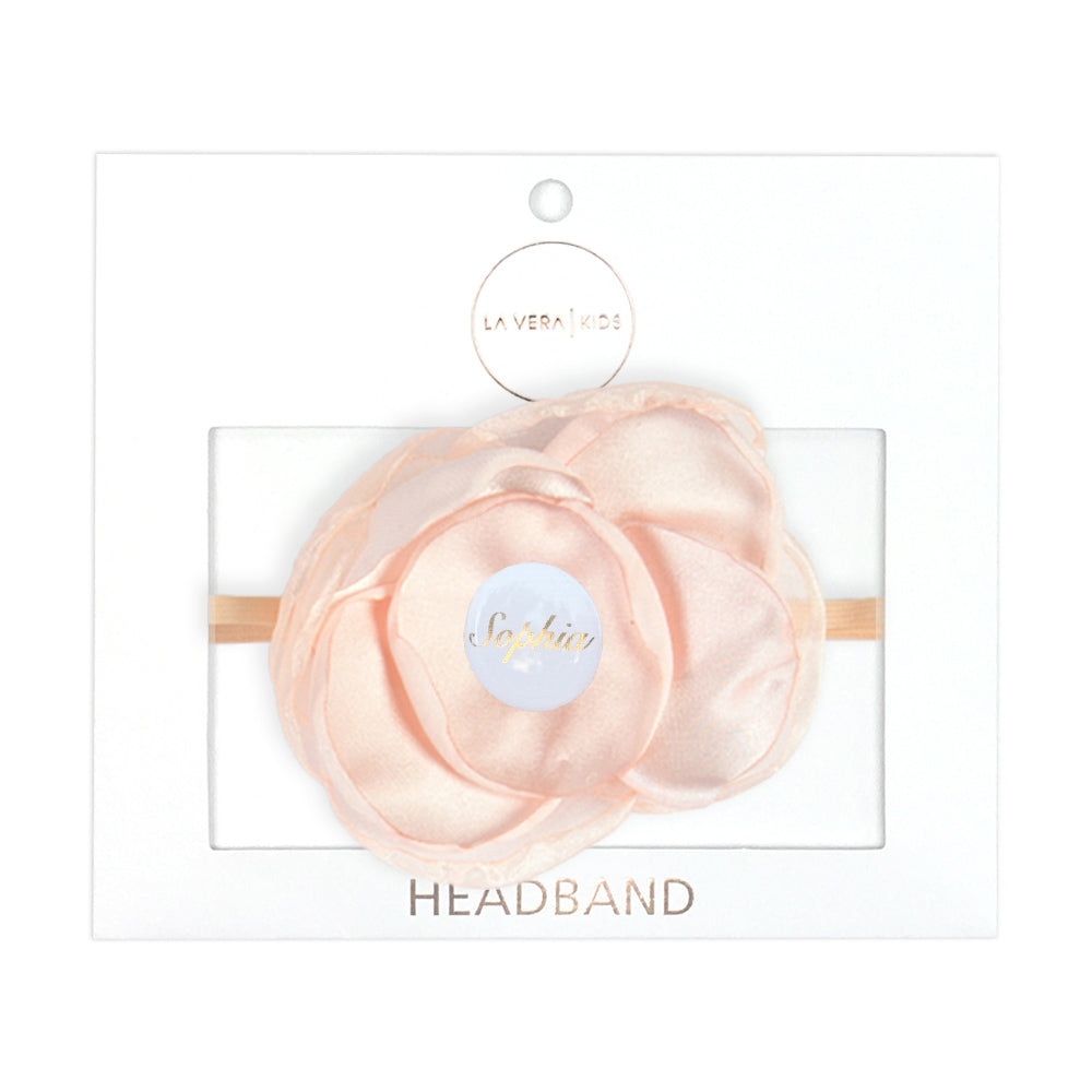 SOLD OUT - Personalised Girls Headband (Name) - Apricot