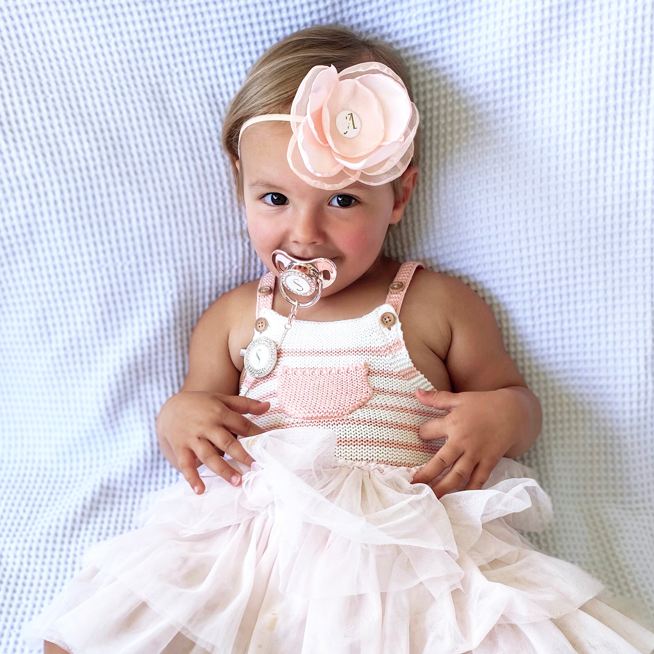 SOLD OUT - Personalised Girls Headband (Name) - Apricot