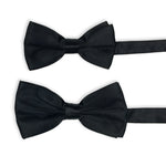 FATHER + SON MATCHING BOW TIES | BLACK SATIN