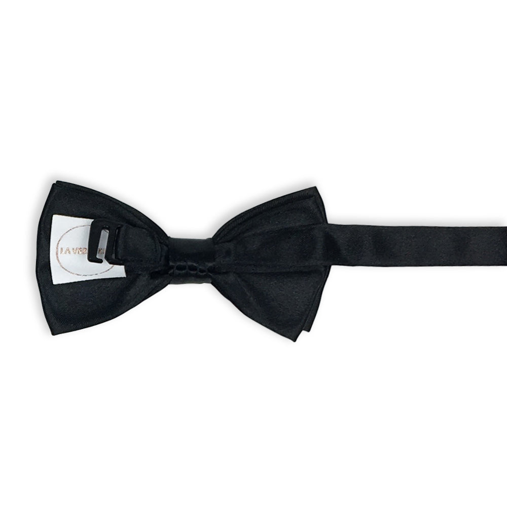 Boys' black satin bow tie