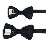 FATHER + SON MATCHING BOW TIES | BLACK SATIN