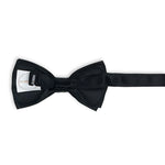 FATHER + SON MATCHING BOW TIES | BLACK SATIN