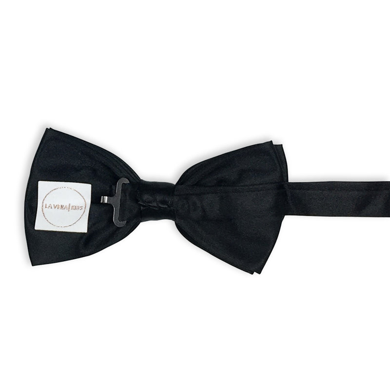 FATHER + SON MATCHING BOW TIES | BLACK SATIN
